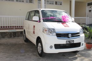 new mini bus for use in the Department of Social Development’s Sports Health And Wellness programme 